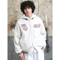Classic Logo Varsity Jacket Beige Classic Logo Varsity Jacket Beige