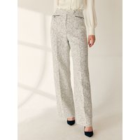 KIMBERLY Semi Wide Tweed Trousers