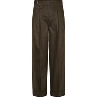 s Cotton Side Trousers Brown
