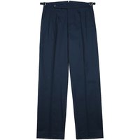 Reve Cotton Washed Trousers Navy Reve Cotton Washed Trousers Navy