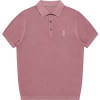 Half-Sleeve Pique Polo Shirt Dark Pink