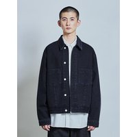 Volume Denim Trucker Jacket _ Black Washed Volume Denim Trucker Jacket _ Black Washed