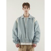 Nylon Varsity Jacket _ Light Blue Nylon Varsity Jacket _ Light Blue