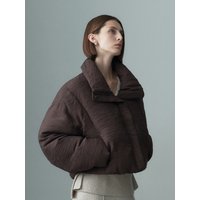 Pleated Puffer Padded Jacket, Truffle Pleated Puffer Padded Jacket, Truffle