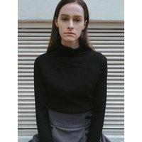 Turtle-Neck Tube Top Layered Long Sleeve T
