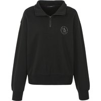 Unisex Napping Half Zip-Up Sweatshirt _ Black Unisex Napping Half Zip-Up Sweatshirt _ Black