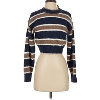 Full Tilt Turtleneck Sweater: Blue Stripes Pattern Tops – Size X Full Tilt Turtleneck Sweater: Blue Stripes Pattern Tops – Size X