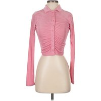 Garage Long Sleeve Polo Shirt: Pink Tops – Size X Garage Long Sleeve Polo Shirt: Pink Tops – Size X