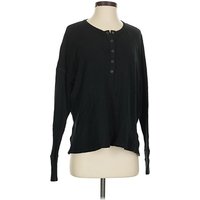 OFFLINE by Aerie Long Sleeve Henley Shirt: Black Tops – Size X OFFLINE by Aerie Long Sleeve Henley Shirt: Black Tops – Size X