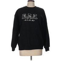 Wound Up Sweatshirt: Black Graphic Pattern Tops Wound Up Sweatshirt: Black Graphic Pattern Tops