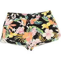 Hurley Shorts: Black Tropical Pattern Bottoms Hurley Shorts: Black Tropical Pattern Bottoms