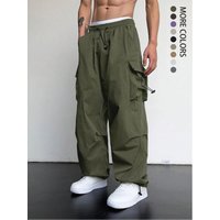 Men’s Quick-Dry Cargo Pants – High Waist Parachute Trousers With Wide Leg For Casual & Workwear Fashion Trends Men’s Quick-Dry Cargo Pants – High Waist Parachute Trousers With Wide Leg For Casual & Workwear Fashion Trends