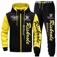 Men’s Casual Hooded Sweatshirt & Jogger Pants Set – Breathable Polyester Two-Piece Outfit For Gym, Streetwear & Lounge Men’s Casual Hooded Sweatshirt & Jogger Pants Set – Breathable Polyester Two-Piece Outfit For Gym, Streetwear & Lounge