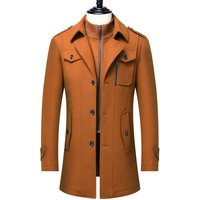​​Men’s Wool Blend Overcoat Single-Breasted Long Coat With Belt % Wool, Winter-Ready, Business Casual GreyBlackCamelNavyCoffee​​ ​​Men’s Wool Blend Overcoat Single-Breasted Long Coat With Belt % Wool, Winter-Ready, Business Casual GreyBlackCamelNavyCoffee​​
