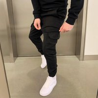 ​​Men’s Cargo Jogger Pants Relaxed Fit Drawstring Waist Streetwear Trousers With Utility Pockets, Stretch Comfort BlackNavyGreenKhakiGray ​​Men’s Cargo Jogger Pants Relaxed Fit Drawstring Waist Streetwear Trousers With Utility Pockets, Stretch Comfort BlackNavyGreenKhakiGray