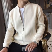 New Sweater Jacket Men’s Solid Color Knitted Cardigan Men’s Casual All Match Slim Fit Clothes New Sweater Jacket Men’s Solid Color Knitted Cardigan Men’s Casual All Match Slim Fit Clothes