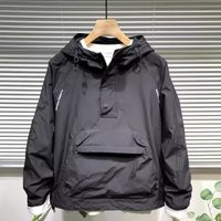 Hooded Top Loose Coat Pullover Zipper Pocket Big Pocket Workwear Spring Jacket Casual Men’s Hooded Top Loose Coat Pullover Zipper Pocket Big Pocket Workwear Spring Jacket Casual Men’s