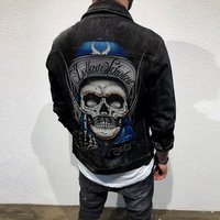 Men’s Denim Jacket With Printed Fashion Four Seasons Coat Jean Jacket Men’s Denim Jacket With Printed Fashion Four Seasons Coat Jean Jacket