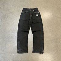 Men’s Embroidered Denim Jeans – Heavyweight Black Selvedge Pants With D Coordinates Men’s Embroidered Denim Jeans – Heavyweight Black Selvedge Pants With D Coordinates