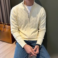​​Men’s Stand Collar Knit Cardigan – Thick Winter Sweater With Ribbed Hem, Cozy & Stylish For Casual & Streetwear Navy, Brown, Beige, Sizes M-xl​​ ​​Men’s Stand Collar Knit Cardigan – Thick Winter Sweater With Ribbed Hem, Cozy & Stylish For Casual & Streetwear Navy, Brown, Beige, Sizes M-xl​​