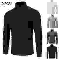 Pcs Autumn Winter Mens Thermal Underwear Basic Bottoming Plain shirt Slim Fit Turtleneck Pullover Thermo Undershirt Male Tops