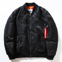 Unisex MA- Bomber Jacket Retro Aviator Style With Stand Collar & Multiple Pockets, Streetwear Essential Unisex MA- Bomber Jacket Retro Aviator Style With Stand Collar & Multiple Pockets, Streetwear Essential