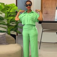 Spot casual lapel short-sleeved shirts wide-leg trousers fashion suits Spot casual lapel short-sleeved shirts wide-leg trousers fashion suits