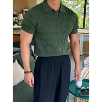 Men’s Clothing Summer new knitted Polo shirt men’s short sleeved casual half sleeved lapel T shirt ins high end slim fit top Men’s Clothing Summer new knitted Polo shirt men’s short sleeved casual half sleeved lapel T shirt ins high end slim fit top