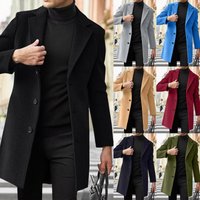 Men’s Clothing Classic British Style Men’s Long Wool Coat – Winter Trench Coat With Multiple Pockets Black, Khaki, Brown, Light Gray, Red​ Men’s Clothing Classic British Style Men’s Long Wool Coat – Winter Trench Coat With Multiple Pockets Black, Khaki, Brown, Light Gray, Red​