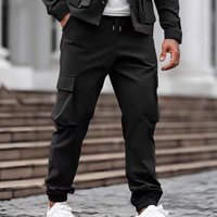 Men’s Utility Cargo Pants Multi-Pocket Tactical Trousers With Adjustable Drawstring Waist Straight-Leg, Heavyweight Cotton Blend Men’s Utility Cargo Pants Multi-Pocket Tactical Trousers With Adjustable Drawstring Waist Straight-Leg, Heavyweight Cotton Blend