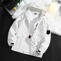 ​​Men’s Detachable Hood Casual Jacket Stylish Spring & Autumn Outerwear BlackWhiteGrey, -​​ ​​Men’s Detachable Hood Casual Jacket Stylish Spring & Autumn Outerwear BlackWhiteGrey, -​​