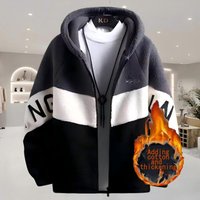 Men’s New Heavyweight Autumn and Winter Men’s Hooded Jacket Loose Granular Velvet Cotton Coat Thickened Contrasting Color Simple Jacket for Men Men’s New Heavyweight Autumn and Winter Men’s Hooded Jacket Loose Granular Velvet Cotton Coat Thickened Contrasting Color Simple Jacket for Men
