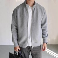 Men’s Stand Collar Zip-Up Jacket Minimalist Streetwear Pullover In BlackGreyNavy Men’s Stand Collar Zip-Up Jacket Minimalist Streetwear Pullover In BlackGreyNavy