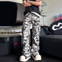 High Street Vintage Flare Cargo Jeans Slim Fit Camo Utility Pants With Distressed Wash S-XX, Unisex Streetwear Trousers​ High Street Vintage Flare Cargo Jeans Slim Fit Camo Utility Pants With Distressed Wash S-XX, Unisex Streetwear Trousers​
