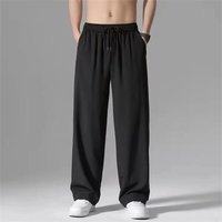 New Ice Silk Men Joggers Sweatpan Yk Streetwear Sporwear Jogging Gym Trousers Male Baggy Wide Leg Straight New Ice Silk Men Joggers Sweatpan Yk Streetwear Sporwear Jogging Gym Trousers Male Baggy Wide Leg Straight
