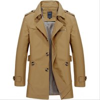 Men’s Clothing Men’s Autumn And Winter Long Trench Coat Men’s Cotton Jacket