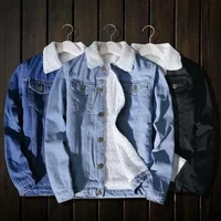 Winter Thick Warm Denim Jacket Male Jean Bomber Jackets Fashion Cowboy Coats Boutique Blue Black Chaqueta Hombre Casual Winter Thick Warm Denim Jacket Male Jean Bomber Jackets Fashion Cowboy Coats Boutique Blue Black Chaqueta Hombre Casual