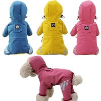 Dog raincoat all-inclusive four-legged waterproof poncho Teddy Bomei rainy pet clothes small and medium-sized dog raincoat wholesale Dog raincoat all-inclusive four-legged waterproof poncho Teddy Bomei rainy pet clothes small and medium-sized dog raincoat wholesale