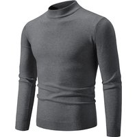 Unisex autumn and winter men’s turtleneck sweater slim solid color pen stripe pullover base sweater