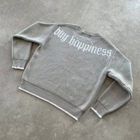 European And American Autumn And Winter Personality Symbols Embroidered Pattern Sweater Men’s Harajuku Leisure High Street Crew Neck Knitted Jumper European And American Autumn And Winter Personality Symbols Embroidered Pattern Sweater Men’s Harajuku Leisure High Street Crew Neck Knitted Jumper