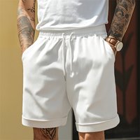 Men’s Summer Shorts High Street Pleated Casual Pants Straight Leg Plain Comfortable Breathable Shorts Men’s Summer Shorts High Street Pleated Casual Pants Straight Leg Plain Comfortable Breathable Shorts