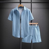 ​​Men’s Casual Short Sleeve Outfit Set Breathable Cotton Shirt & Slim Fit Joggers, Trendy Streetwear For Summer, Gym, And Daily Wear​​ ​​Men’s Casual Short Sleeve Outfit Set Breathable Cotton Shirt & Slim Fit Joggers, Trendy Streetwear For Summer, Gym, And Daily Wear​​