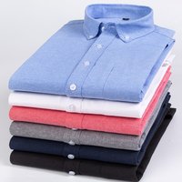 Men’s Clothing Pure Black Cotton Oxford Shirt Solid Blue Casual White Shirt Solid Color Long Sleeve Slim Fit Thin Style Shirt Men’s Clothing Pure Black Cotton Oxford Shirt Solid Blue Casual White Shirt Solid Color Long Sleeve Slim Fit Thin Style Shirt