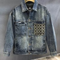 Men’s Clothing Retro Heavy Embroidery Pocket Washed Denim Jacket Workwear Jacket Men Men’s Clothing Retro Heavy Embroidery Pocket Washed Denim Jacket Workwear Jacket Men