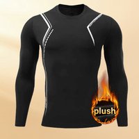 Men’s Thermal Compression Base Layer Fleece-Lined Long Sleeve Workout Shirt For Running, Gym & Outdoor Sports -X Sizing BlackNavyGrey​ Men’s Thermal Compression Base Layer Fleece-Lined Long Sleeve Workout Shirt For Running, Gym & Outdoor Sports -X Sizing BlackNavyGrey​