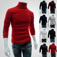 ​​Men’s High Neck Slim Fit Shirt Long Sleeve Thermal Base Layer Soft Brushed Polyester Solid Color Casual Top For All Seasons​​