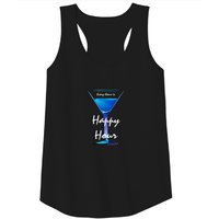 Blue Martini Happy Hour Cocktail Mens Black Tank Top Blue Martini Happy Hour Cocktail Mens Black Tank Top