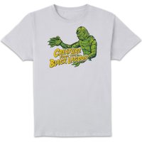 Universal Monsters Creature From The Black Lagoon Crest Men’s Shirt – White Universal Monsters Creature From The Black Lagoon Crest Men’s Shirt – White