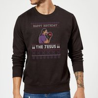 The Big Lebowski Happy Birthday The Jesus Christmas Jumper – Black The Big Lebowski Happy Birthday The Jesus Christmas Jumper – Black