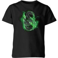 Harry Potter Slytherin Geometric Kids’ Shirt – Black – – Harry Potter Slytherin Geometric Kids’ Shirt – Black – –